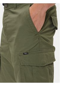Petrol Industries Szorty materiałowe M-1050-SHO600 Zielony Cargo Fit. Kolor: zielony. Materiał: bawełna #7