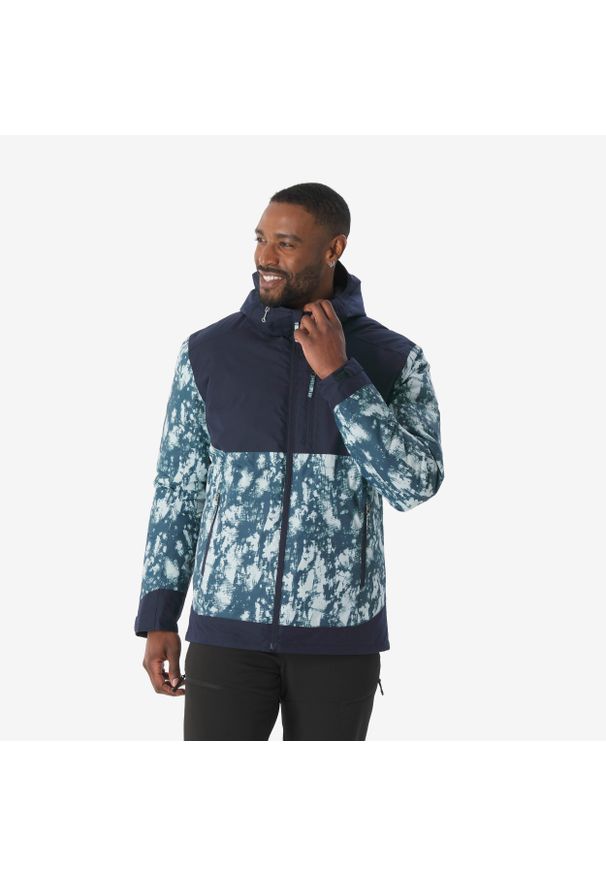 quechua - Kurtka turystyczna męska zimowa Quechua NH500 -10°C wodoodporna. Kolor: niebieski. Sezon: zima. Sport: turystyka piesza