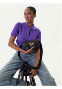 Pinko - PINKO Torebka Love One Mini Slouchy Fl Al 25-26 104340 A2OX Czarny. Kolor: czarny. Materiał: skórzane #1