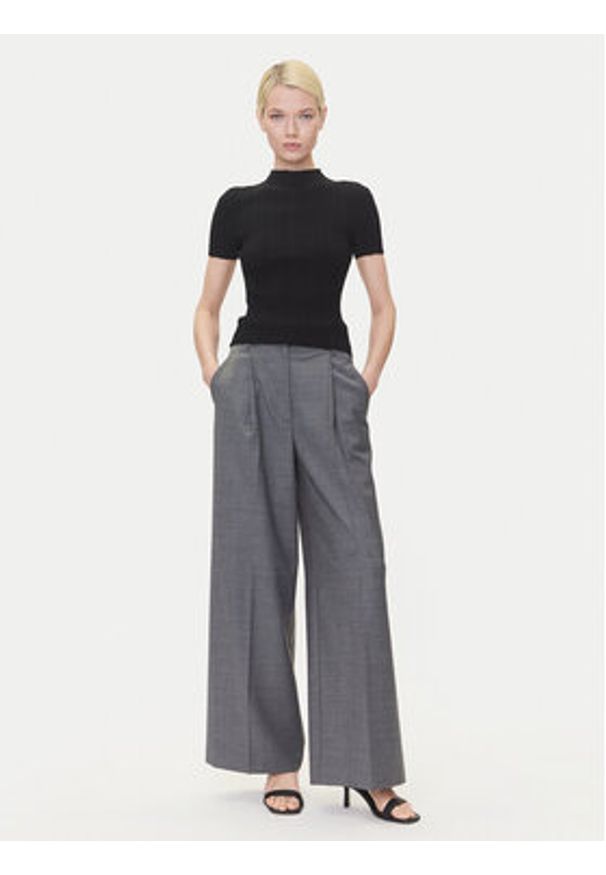 Hugo - HUGO Sweter Sarphapilk 50542598 Czarny Slim Fit. Kolor: czarny. Materiał: wiskoza
