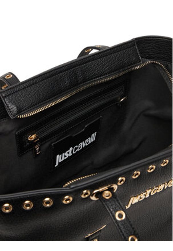 Just Cavalli Torebka 80RA4BU1 ZSB81 Czarny. Kolor: czarny. Materiał: skórzane