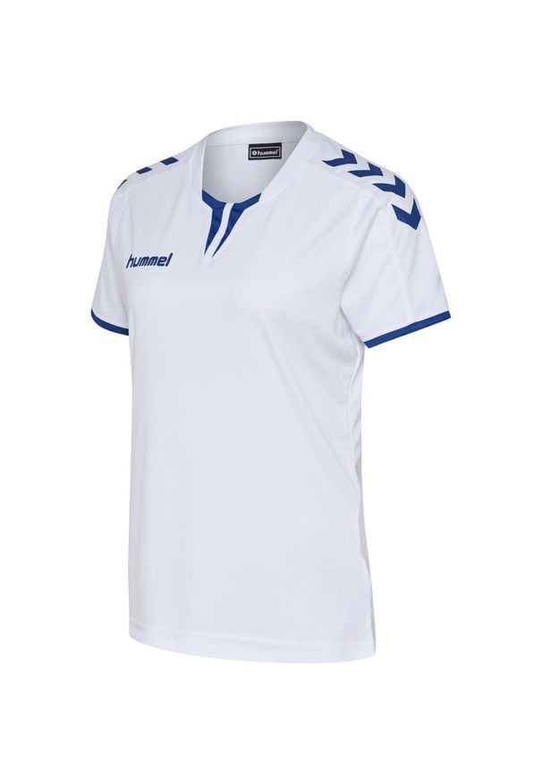 Koszulka sportowa z krótkim rękawem damska Hummel Core Womens SS Jersey. Kolor: biały. Materiał: jersey. Długość rękawa: krótki rękaw. Długość: krótkie