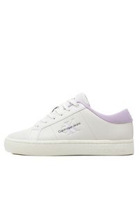 Calvin Klein Jeans Sneakersy Classic Cupsole Lowlaceup Lth Wn YW0YW01444 Biały. Kolor: biały