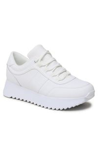 Sneakersy Tommy Jeans High Cleated Sneaker EN0EN02125 White 0K4. Kolor: biały. Materiał: skóra