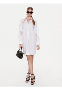 MSGM Sukienka koszulowa 3441MDA183 237125 Biały Regular Fit. Kolor: biały. Materiał: bawełna. Typ sukienki: koszulowe #3