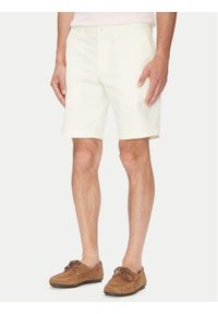TOMMY HILFIGER - Tommy Hilfiger Szorty materiałowe Brooklyn MW0MW23563 Écru Regular Fit. Materiał: bawełna