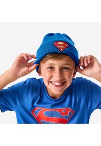 Decathlon - Czapka dziecięca Domyos Superman. Kolor: niebieski. Materiał: akryl, materiał. Wzór: motyw z bajki #2