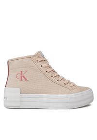 Calvin Klein Jeans Sneakersy Bold Vulc Flatf Mid Cs Ml Btw YW0YW01392 Beżowy. Kolor: beżowy #1
