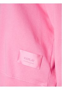 Replay Bluza W3704E.000.23650P Różowy Regular Fit. Kolor: różowy. Materiał: bawełna #6