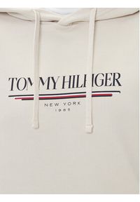 TOMMY HILFIGER - Tommy Hilfiger Bluza Brand Love MW0MW40534 Beżowy Regular Fit. Kolor: beżowy. Materiał: bawełna #3