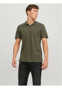 Jack & Jones Polo Basic 12136516 Zielony Slim Fit. Typ kołnierza: polo. Kolor: zielony. Materiał: bawełna #1