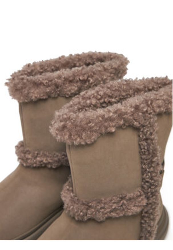 TwinSet - TWINSET Śniegowce 242TGT190 Brązowy. Kolor: brązowy. Materiał: skóra, zamsz