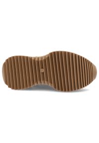 Sneakersy damskie Vinceza, cholewka z połączenia skóry naturalnej zamszowej metaliczne wstawki i klasyczne wiązanie, khaki, 99200. Kolor: szary. Materiał: skóra, zamsz. Szerokość cholewki: normalna #6