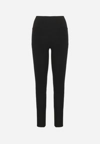 Born2be - Czarne Legginsy z Wysokim Stanem i Szeroką Gumką w Pasie Lalar. Okazja: na co dzień. Stan: podwyższony. Kolor: czarny. Materiał: materiał, dzianina. Długość: długie. Wzór: gładki. Styl: casual #3