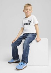 Puma - Dziecięca koszulka ESS z logo No. 1 PUMA White. Kolor: biały. Materiał: guma. Wzór: nadruk
