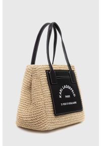 Karl Lagerfeld torebka kolor beżowy. Kolor: beżowy. Rodzaj torebki: na ramię #4