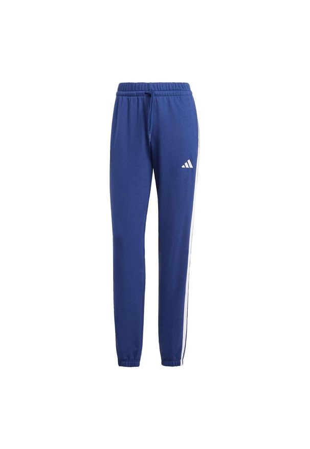 Adidas - Spodnie Essentials 3-Stripes French Terry Cuffed. Kolor: biały, niebieski, wielokolorowy. Materiał: materiał