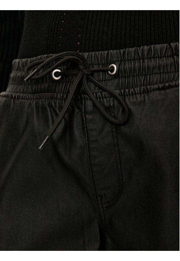 Noisy may - Noisy May Joggery Klay 27031014 Czarny Slim Fit. Kolor: czarny. Materiał: skóra