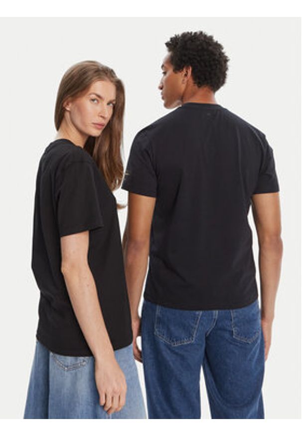 AMI PARIS T-Shirt BFUTS035.724 Czarny Regular Fit. Kolor: czarny. Materiał: bawełna