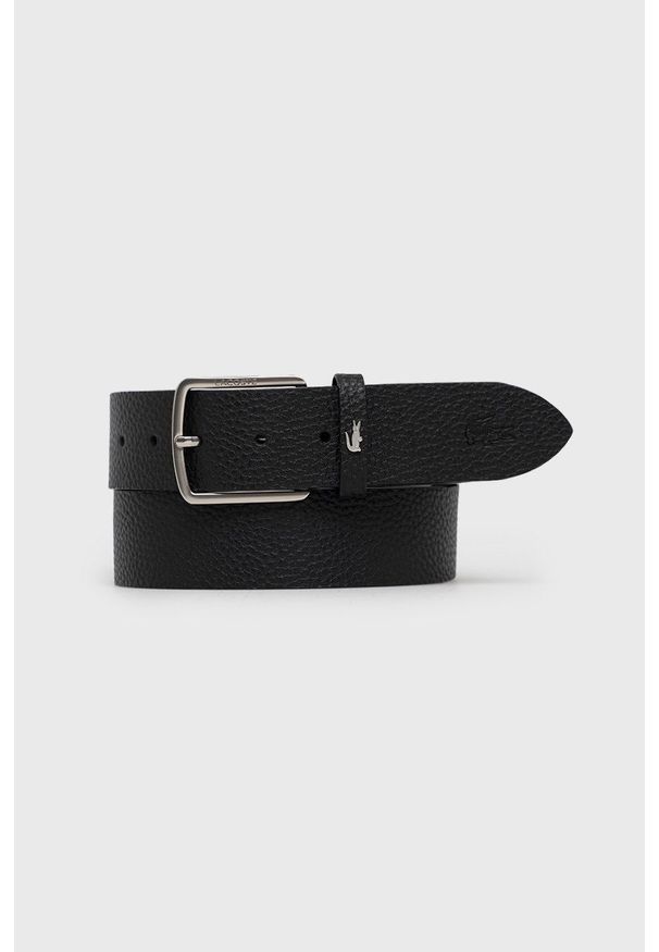 Lacoste pasek męski kolor czarny. Kolor: czarny