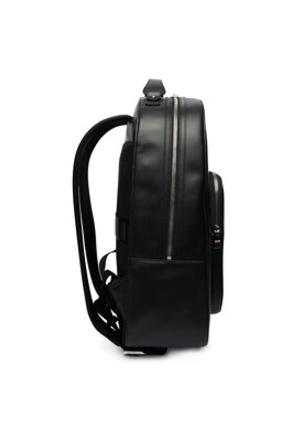 TOMMY HILFIGER - Tommy Hilfiger Plecak Th Business Leather Backpack AM0AM14162 Czarny. Kolor: czarny. Materiał: skóra