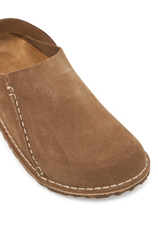 Birkenstock Klapki Lutry Premium 1025297 Beżowy. Kolor: beżowy. Materiał: nubuk, skóra