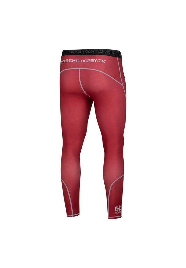 Legginsy sportowe męskie EXTREME HOBBY TRACE. Kolor: czerwony. Materiał: poliester, elastan