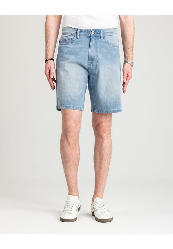 MARCUS - Męskie Spodenki Jeansowe Marcus Justin 2236 Shorts Light Blue Snow 2-7000166. Materiał: jeans