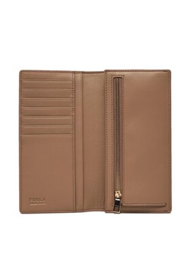 Furla Duży Portfel Damski Flow Continental Bifold WP00402-BX2045-1257S-1007 Beżowy. Kolor: beżowy. Materiał: skóra
