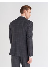 Pako Lorente - PAKO LORENTE – Szara dwurzędowa marynarka w kratę. Okazja: na wesele, na ślub cywilny. Kolor: szary. Materiał: wełna. Styl: klasyczny #5