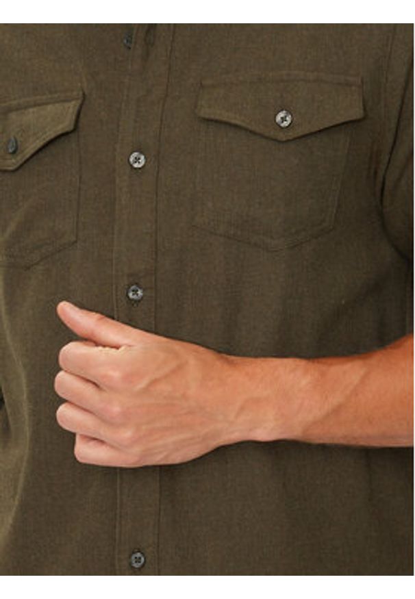 Brave Soul Koszula MSH-230CONANB Khaki Regular Fit. Kolor: brązowy. Materiał: bawełna