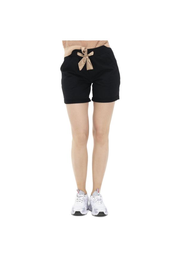 LEONE 1947 APPAREL - Damskie szorty w odcieniach ziemi. Kolor: czarny. Materiał: tkanina. Sport: fitness