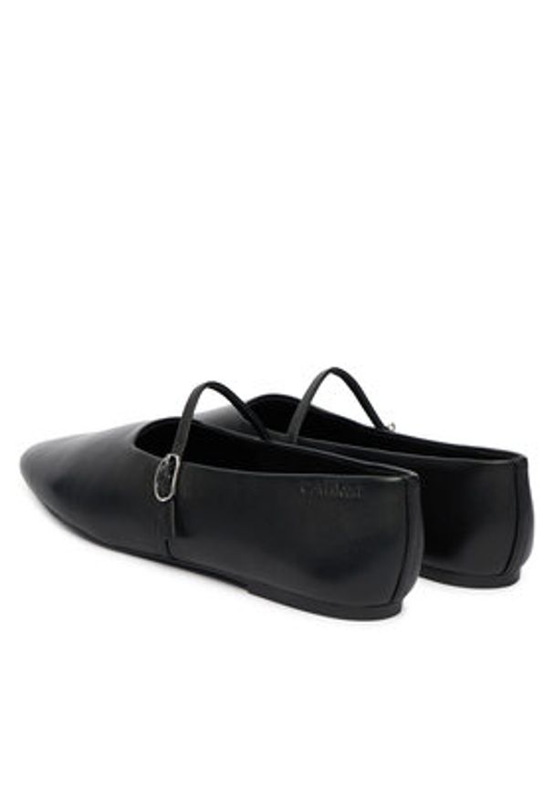 Calvin Klein Baleriny Oblique Ballerina Mj Lth Hdw HW0HW02847 Czarny. Kolor: czarny. Materiał: skóra