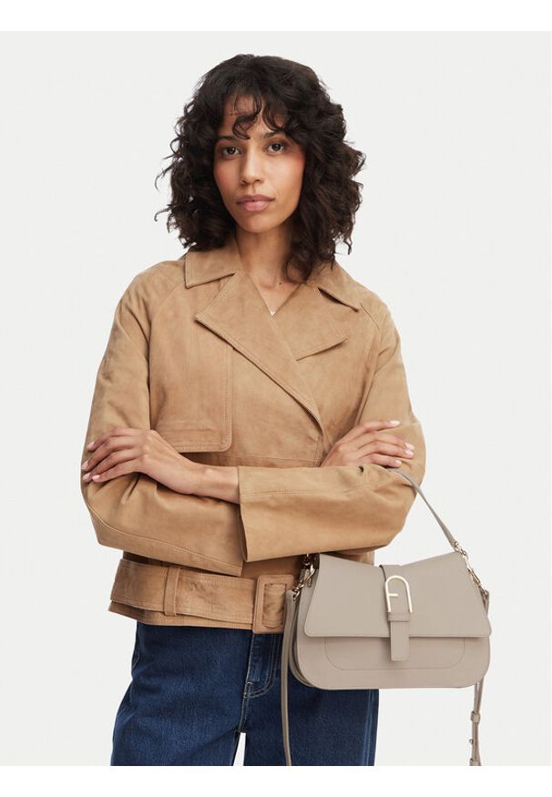 Furla Torebka Flow M WB00996 BX2045 BG 4488S Beżowy. Kolor: beżowy. Materiał: skórzane