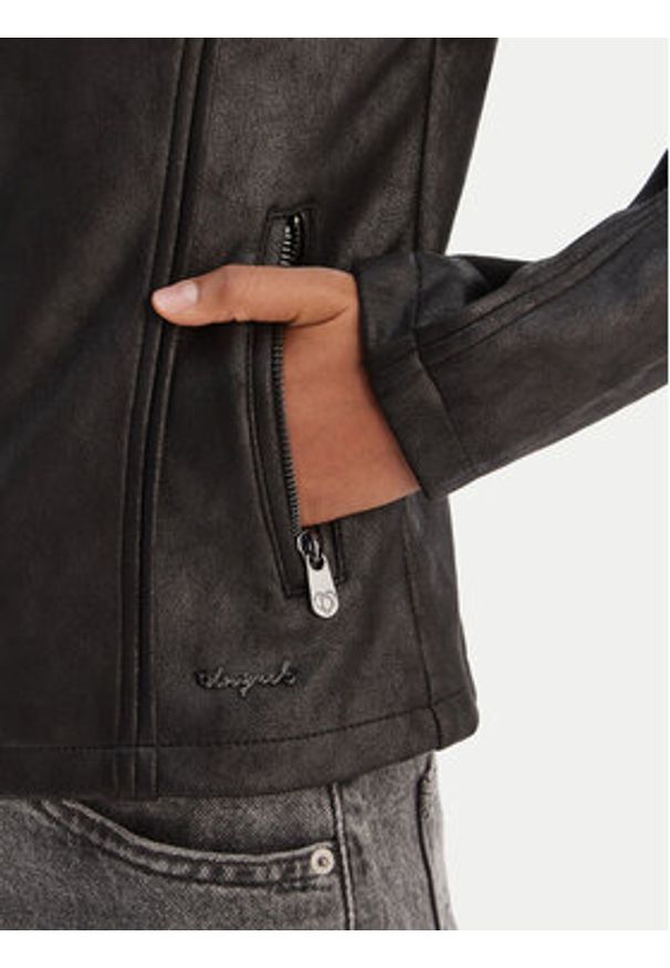 Desigual Kurtka przejściowa 26SWEW10 Czarny Regular Fit. Kolor: czarny. Materiał: wiskoza