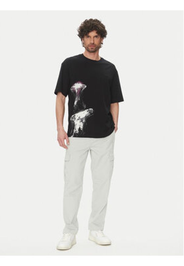 BOSS T-Shirt Te_Jellyfish 50541099 Czarny Relaxed Fit. Kolor: czarny. Materiał: bawełna