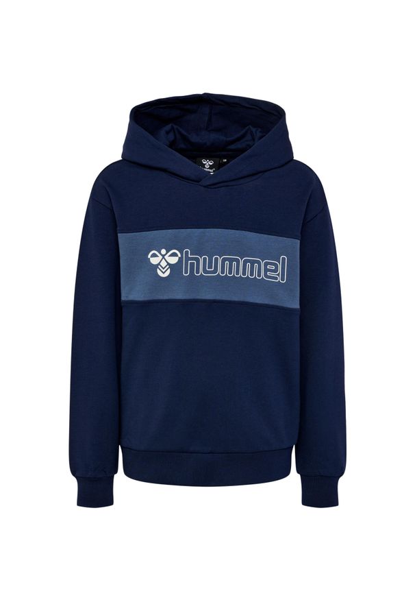 Dziecięca bluza dresowa z kapturem Hummel hmlAtlas. Typ kołnierza: kaptur. Kolor: wielokolorowy, niebieski, czarny. Materiał: dresówka