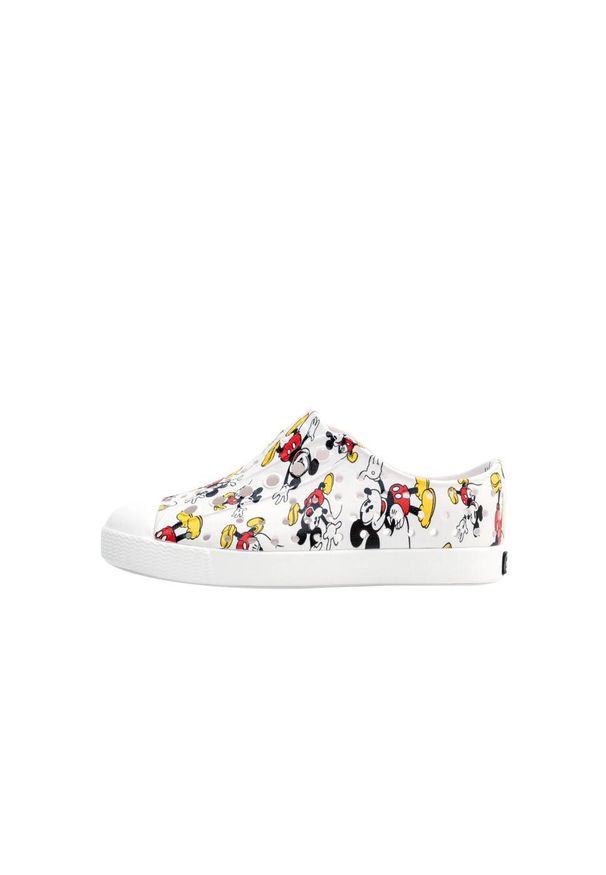 Native Shoes - Buty miejskie młodzieżowe NATIVE JEFFERSON PRINT BIG KID DISNEY. Okazja: na co dzień. Kolor: biały. Wzór: nadruk, motyw z bajki