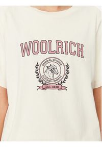 Woolrich T-Shirt Ivy CFWWTE0080FRUT3333 Écru Regular Fit. Materiał: bawełna #4