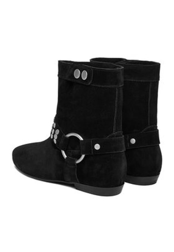 Badura Botki EO-CELIA-90505 Czarny. Kolor: czarny. Materiał: zamsz, skóra