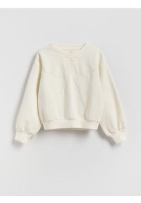 Reserved - Bluza z kokardą - złamana biel. Typ kołnierza: kokarda. Materiał: bawełna #1
