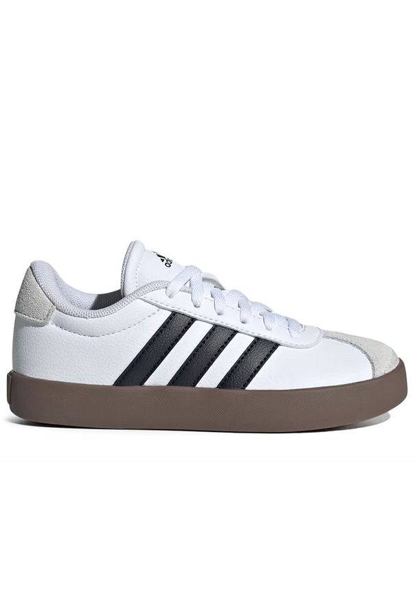 Adidas - Buty młodzieżowe adidas Sportswear VL Court 3.0 ID9062 - białe. Zapięcie: pasek. Kolor: biały. Materiał: guma, skóra, zamsz. Szerokość cholewki: normalna