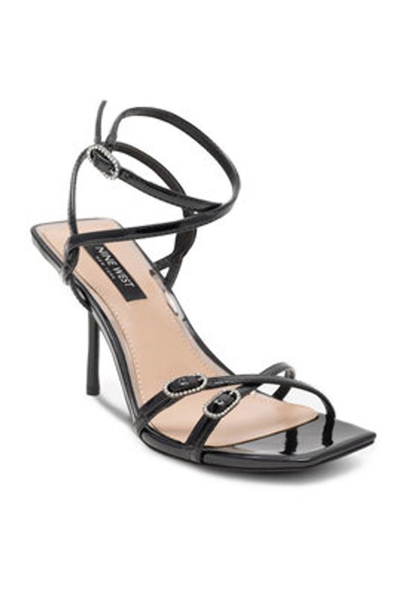 Nine West Sandały FARAZA ZL23014CC Czarny. Kolor: czarny. Materiał: skóra