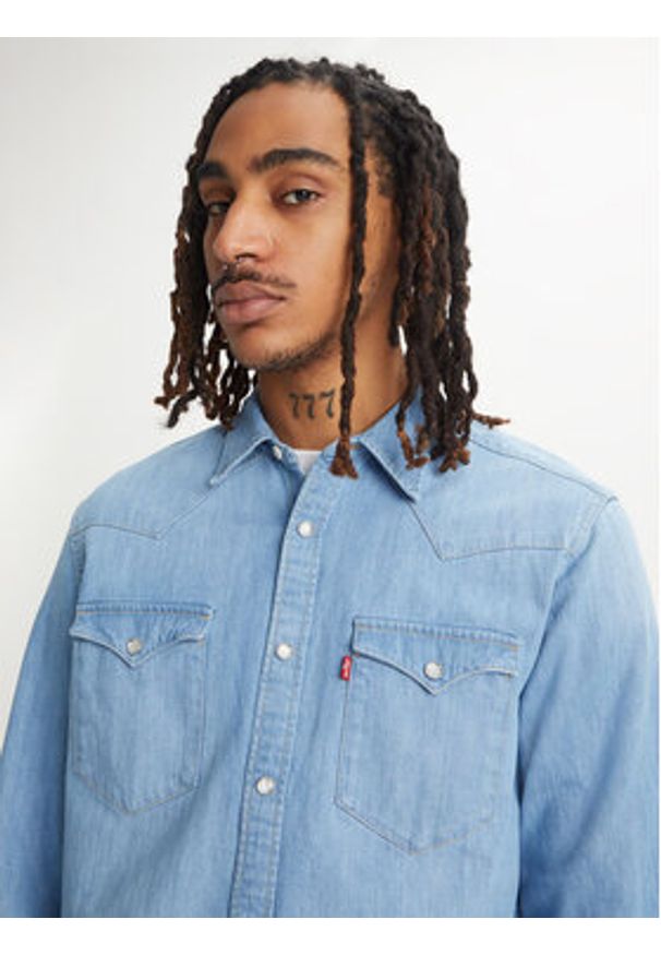 Levi's® Koszula Barstow 857440047 Niebieski Regular Fit. Kolor: niebieski. Materiał: bawełna
