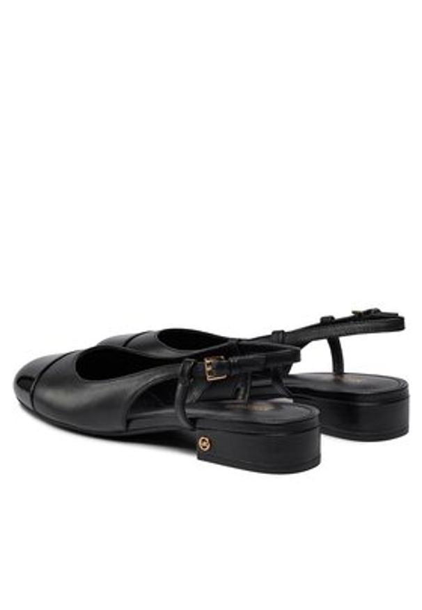 MICHAEL Michael Kors Sandały Perla Flex Sling Flat 40R4PLFP1L Czarny. Kolor: czarny. Materiał: skóra