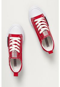 Cross Jeans - Tenisówki. Nosek buta: okrągły. Zapięcie: sznurówki. Kolor: czerwony. Materiał: guma #3