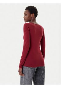 only - ONLY Bluzka Live Love 15204712 Bordowy Stretch Fit. Kolor: czerwony. Materiał: bawełna