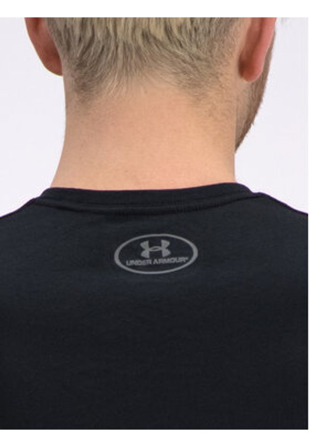 Under Armour T-Shirt 1326799 Czarny Loose Fit. Kolor: czarny. Materiał: bawełna, syntetyk
