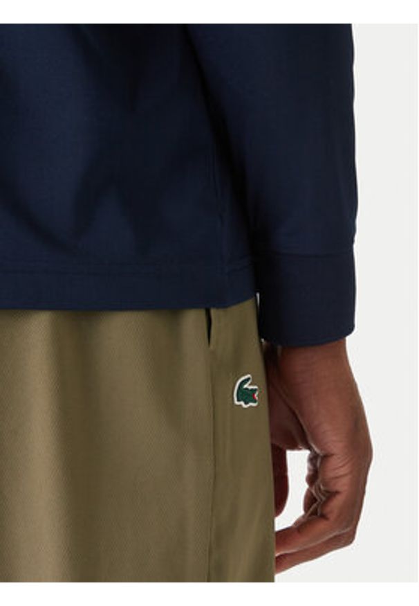Lacoste Polo DH2615 Granatowy Regular Fit. Typ kołnierza: polo. Kolor: niebieski. Materiał: syntetyk