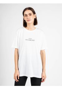 John Richmond T-Shirt "Ciapri" | RWA20385TS | Ciapri | Kobieta | Biały. Okazja: na co dzień. Kolor: biały. Materiał: bawełna. Długość rękawa: krótki rękaw. Długość: krótkie. Wzór: nadruk, aplikacja. Styl: casual #2
